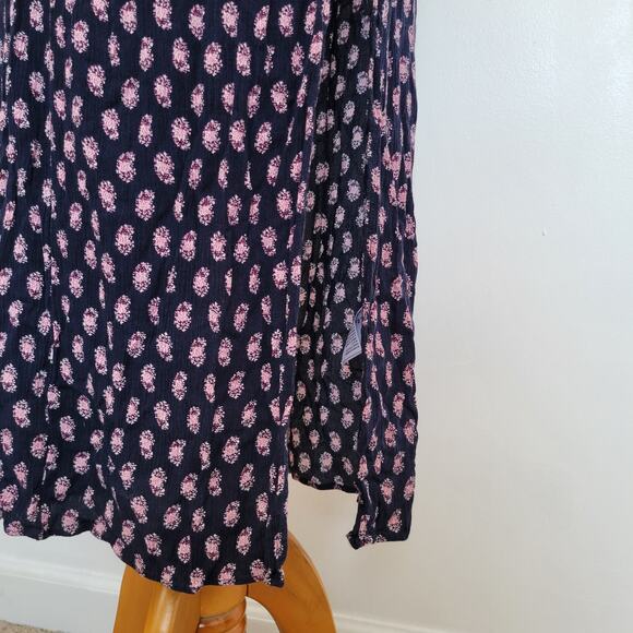 American Eagle Outfitters Maxi Dress Navy Spaghetti Straps Ruffle Women XS - Picture 6 of 12